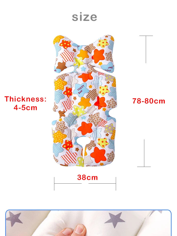 Fashion Printed Stroller Cushion Seat Cover Baby Diaper Pad Seat Pad Cotton Baby Stroller Mat Mattress Pram Stroller Accessories