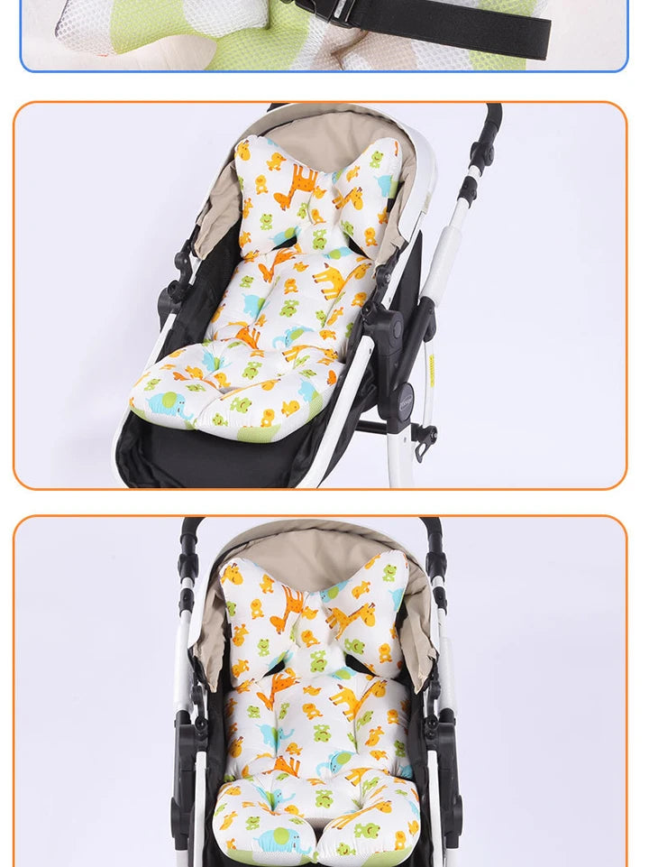 Fashion Printed Stroller Cushion Seat Cover Baby Diaper Pad Seat Pad Cotton Baby Stroller Mat Mattress Pram Stroller Accessories