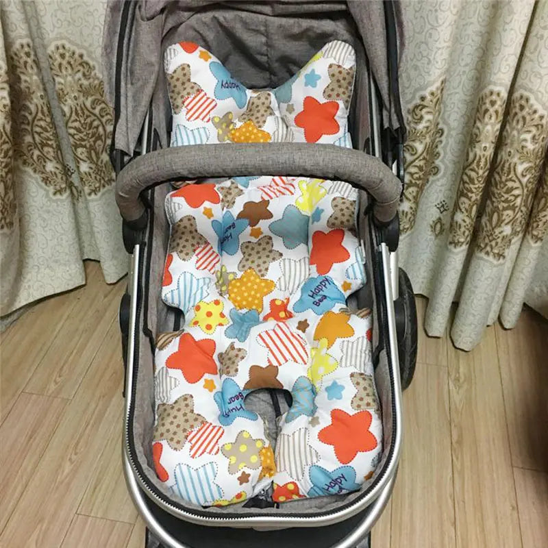 Fashion Printed Stroller Cushion Seat Cover Baby Diaper Pad Seat Pad Cotton Baby Stroller Mat Mattress Pram Stroller Accessories