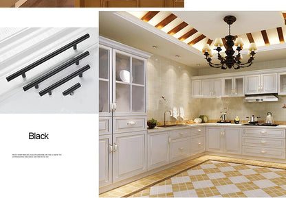 Modern Gold Brushed Straight Cupboard Handles Knobs Stainless Steel Brushed Black Gold Kitchen Door Handles Cabinet Pull