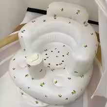 Upgraded Inflatable Baby Seat with Safety Guardrails, Thicker Sit Me Up Floor Seat for Baby Chair Sit Me Up, Blow Up Baby Chair Built in Air Pump for Babies 3-36 mth