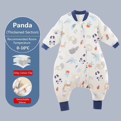 Baby Sleeping Bag Cartoon Children Pajamas Infantil Stuff For Four Seasons Cotton Toddler Sack Kids Sleepwear Bedding Jumpsuit