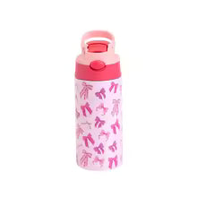 Kids Insulated Water Bottle with Straw Lid & Handle Stainless Steel Metal Tumbler Leak Proof Double Wall Vacuum Kids Cup Toddler Water Bottle for School Boys Girls