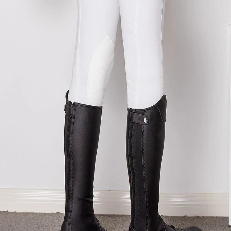 Summer Breathable Horse Riding Pants Adults High Waist Stretch Slim Fit Breeches Comfy Silicone Non-slip Tights Equestrian Pants