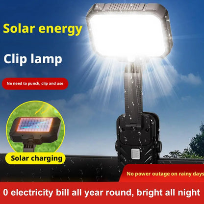 Clip On Solar Lights Outdoor COB LED Security Light Solar Charging 360° Rotatable Rainproof Motion Sensor Auto On/Off For Outdoor