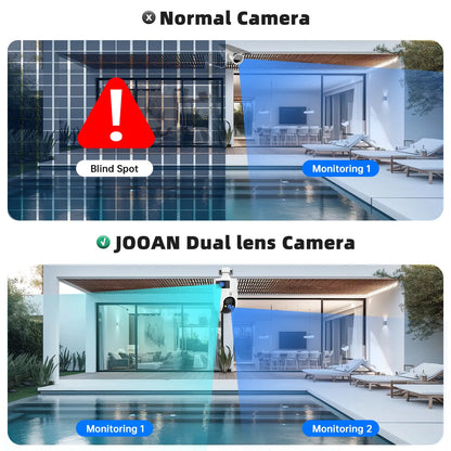 4K PTZ IP Camera Outdoor Waterproof Dual Lens 5G WiFi Security Camera Auto Tracking Video Surveillance Camera Baby Monitor