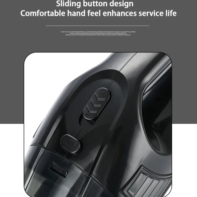 Wireless Car Vacuum Cleaner Portable Handheld - Dual Use for Home and Car Power Cord