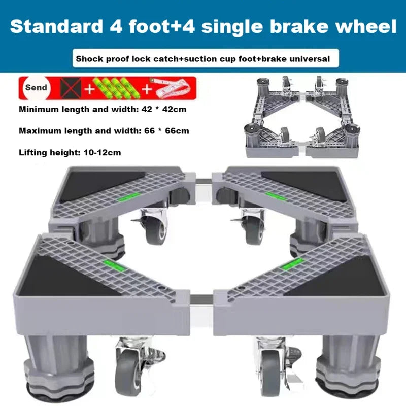 Mini Fridge Stand Adjustable Refrigerator Stand with 4 Strong Feet Universal Stand Base Washing Machine Stand Washer and Dryer Pedestals Multi-Functional Base for Appliance