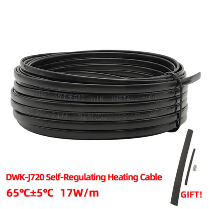 Minco Heat 17w/m 1~50 Meters Waterproof Self Regulating Heating Cable 65°C Prevent Pipe Freeze Heat Trace System
