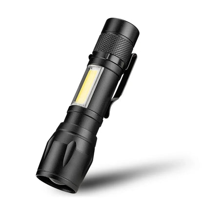 3 PCS Mini LED COB Flashlight Portable Rechargeable Torch with Pen Clip Zoomable Waterproof Light Tactical Lamp Camping Lantern