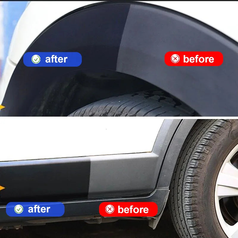 Plastic Restorer Revitalizer Plastic Leather Renovator Longlasting Coating For Car Rubbers Refurbish Clean Gloss Black Shine