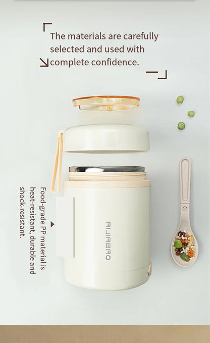 304 Stainless Steel USB Constant Temperature Breakfast Cup Plugable Soup Cup Long-lasting Insulation for Students Only