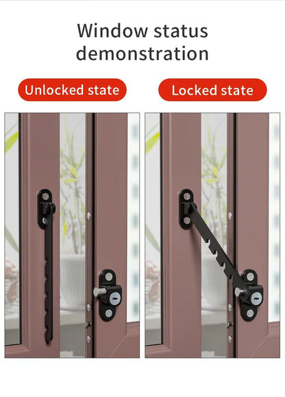 Child Safety lock Window Restrictor Adjustable Windowlock Stopper Falling Prevention Lock Limiter Care for Baby Child Protection