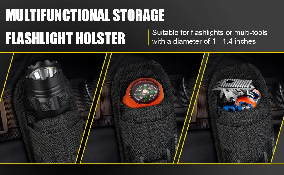 Tactical Flashlight 1200 High Lumen Duty Belt Flashlight for Law Enforcement, Premium Police Flashlight with Holster for Duty Belt,led Flashlight Gifts