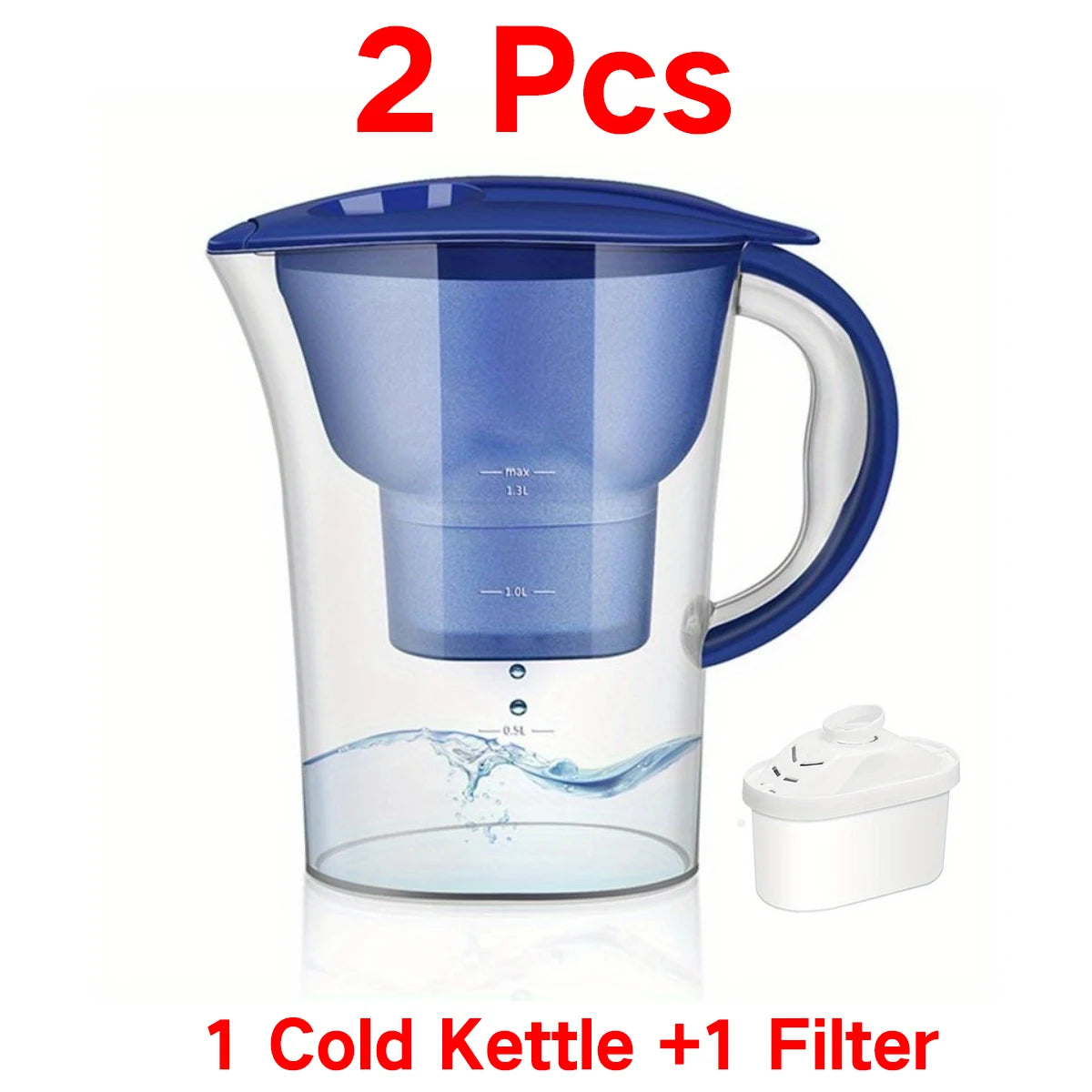 2.5L/88OZ Water Filter Pitcher,Kitchen Water Filter,Water Jug Activated Carbon Alkaline Filtration Net,Water Purifier Cold Kettl