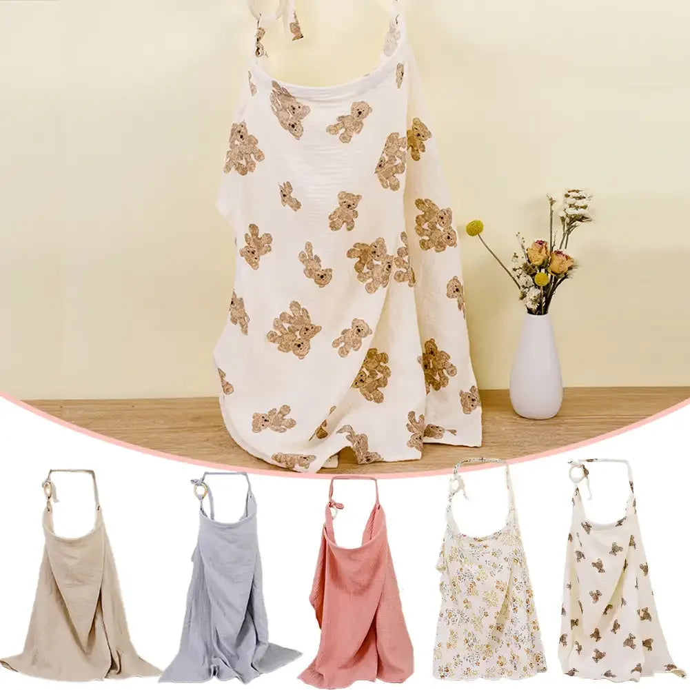 Baby Breastfeeding Cover Cotton Baby Feeding Nursing Cover Adjustable Privacy Breastfeeding Apron Soft Gauze Stroller Blankets