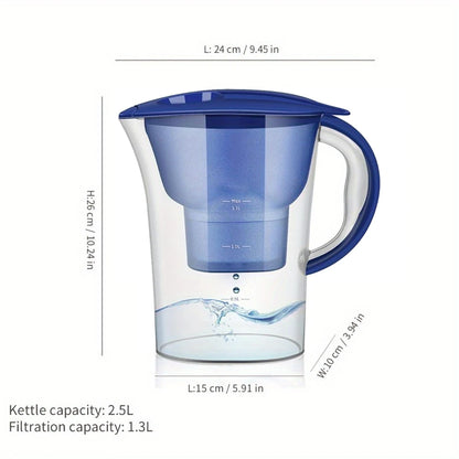 2.5L/88OZ Water Filter Pitcher,Kitchen Water Filter,Water Jug Activated Carbon Alkaline Filtration Net,Water Purifier Cold Kettl
