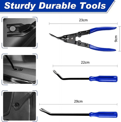 Car Interior Trim Removal Tool Kit, Auto Plastic Clips Puller Set for DIY Panel Disassembly