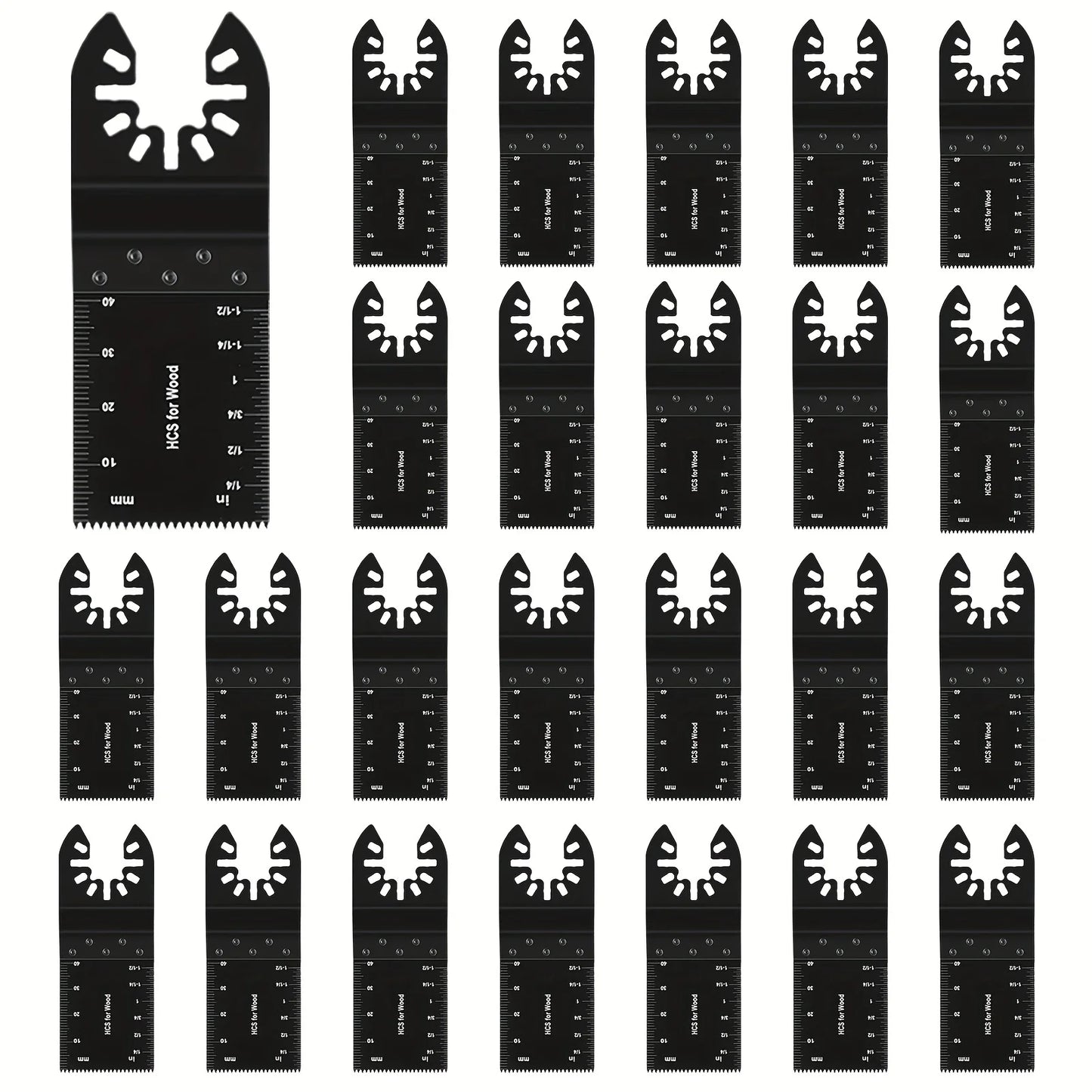 50Pcs Oscillating Tool Blades Professional Universal Oscillating Saw Blades Wood Multitool Blades Compatible with Dewalt, Milwaukee, Ryobi, Rockwell, Bosch