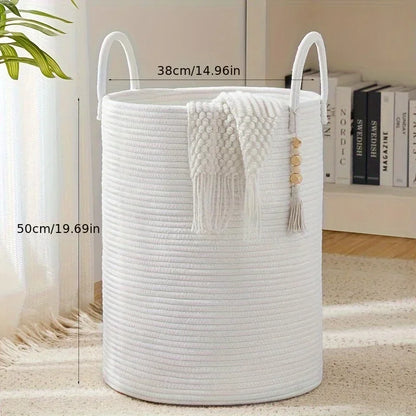 Large Storage Basket for Organizing, Woven Rope Basket for Shelves, Closet Organizer Bins for Clothes, Blanket, Toys, Baby Nursery Storage