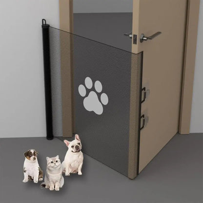 Dog Gate Indoor Retractable Mesh Baby Fence Pet Accessories For Porch Window Fireplace Doorway Yard Nursery Kitchen Balcony Pool