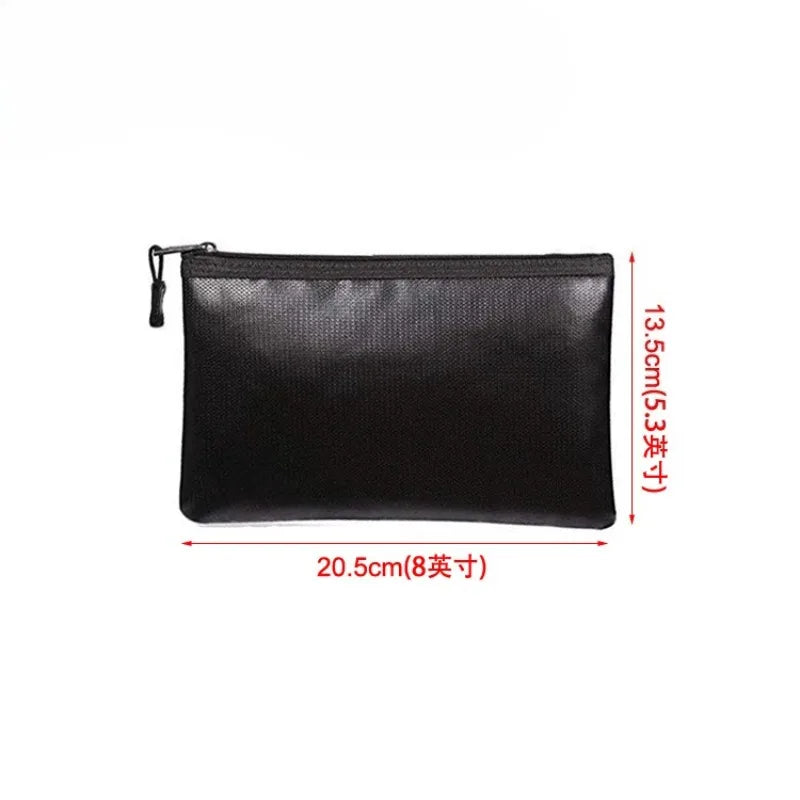 XL/L/M/S Fireproof Waterproof Document Bag Fire Safe Storage Pouch with Zipper Cash File Envelope Holder for H