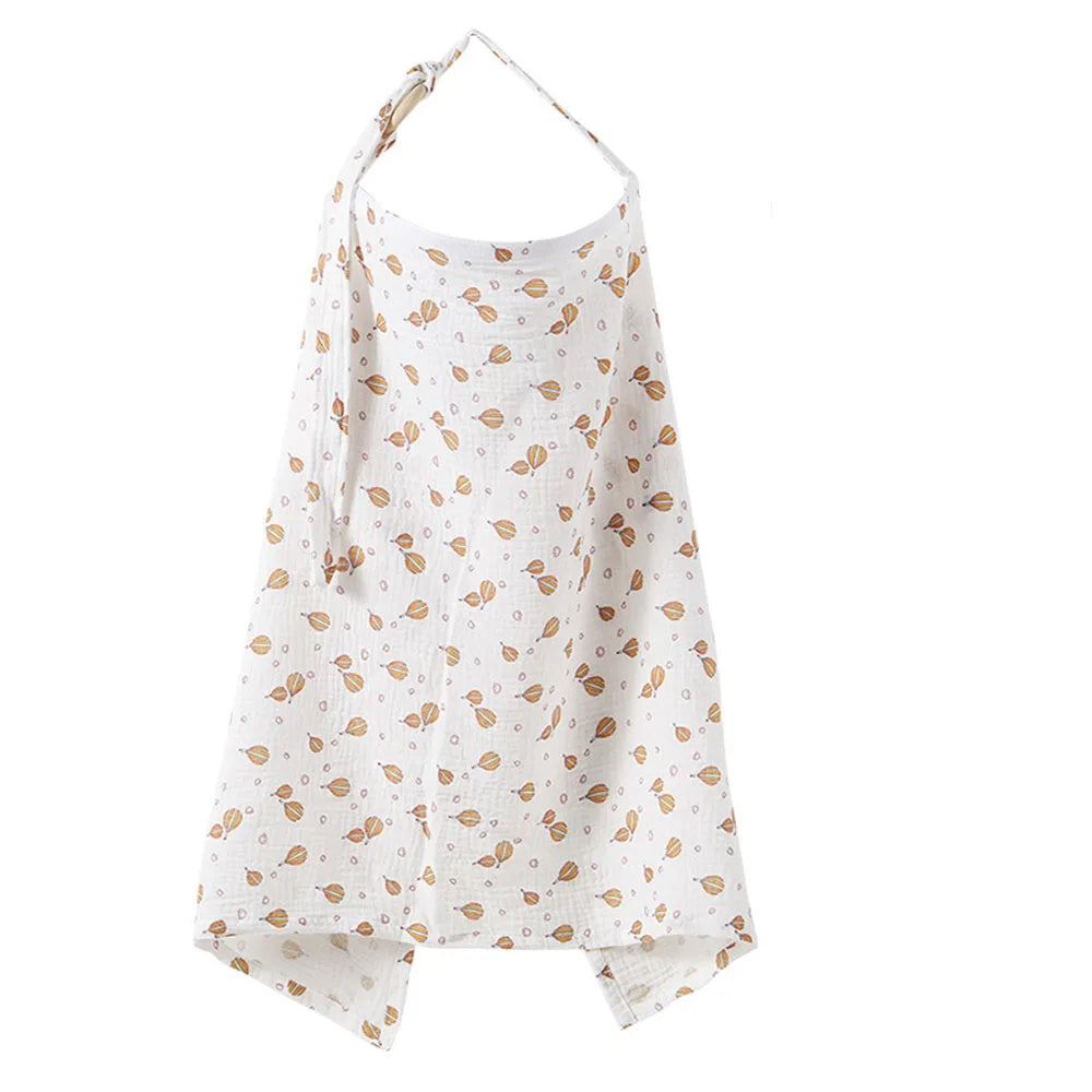2025 Muslin Nursing Covers for Breastfeeding, Privacy Breast Feeding Cover with Arch Neckline for Mom and Baby Nursing Apron