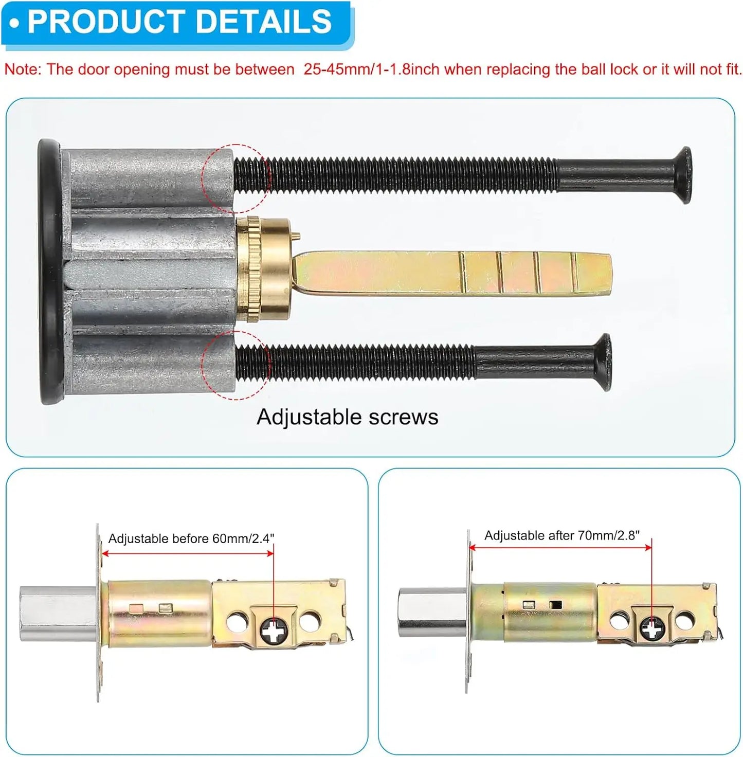 Black Copper Creek Single Cylinder Deadbolt Key Lock, Keyed Entry Door Knob Anti-Theft Exterior Door Hardware