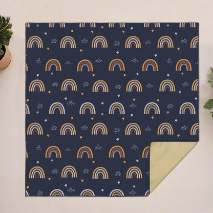Baby Play Mat, Thicken Foam Cushioned & Waterproof Playpen Mat for Infants and Toddlers, Stylish and Just Wipe-Clean Playmat for Baby Play on Floor