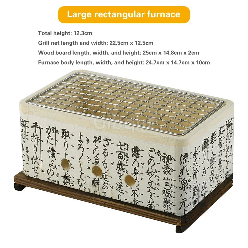 Portable Japanese Bbq Grill Korean Carbon Barbecue Grills Aluminium Alloy Indoor Outdoor Bbq Stove Barbecue Tools charcoal grill
