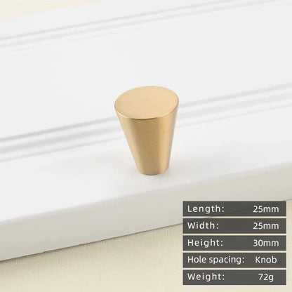 Cabinet Handles Brushed Brass Kitchen Knobs European style minimalist solid brass cabinet DIY pull handle classical luxury drawer gold knob cabinet door long handle