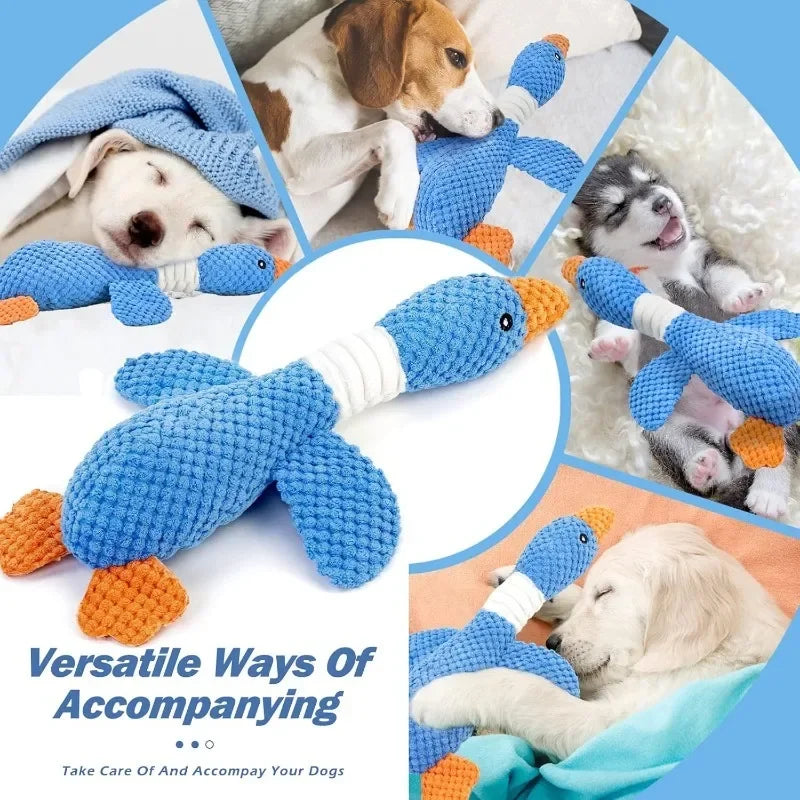 New pineapple velvet goose dog toy cat toy pet double color goose tough bite chew plush sound toy  pet supplies