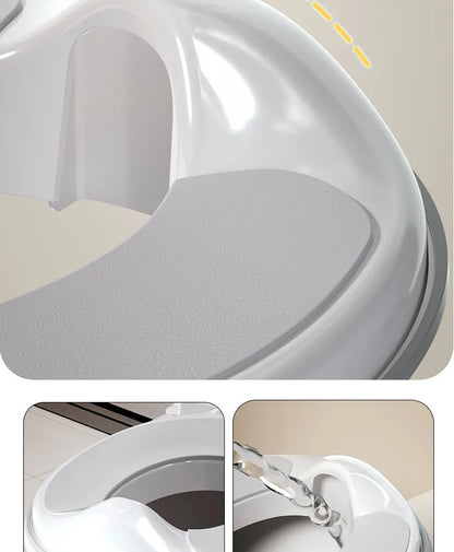 Potty Training Seat Built-in Toilet Seat, Elongated Toilet Seat Children's Toilet Seat Toilet Seat Children's Toilet Seat Universal Splash Proof Toilet for Male and Female Babies