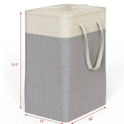 Laundry Hamper with Handles,Large Foldable Laundry Basket for Clothes, canvas Storage Bin&nbsp;