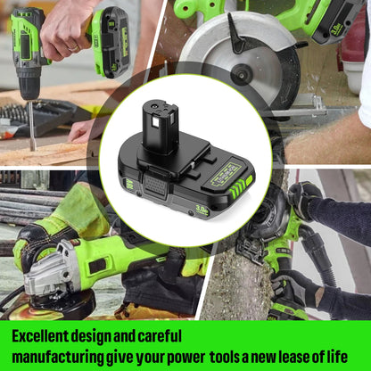 18V 3Ah For RYOBI P108 18V Battery Lithium-Ion Power Tools Ryobi P108 P107 P105 P104 P103 P102 Battery Tool Replacement