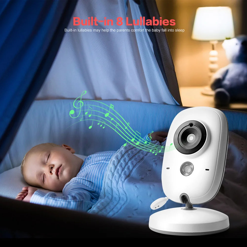 VB603 Video Baby Monitor 2.4G Wireless With 3.2 Inches LCD 2 Way Audio Talk Night Vision Surveillance Security Camera Babysitter