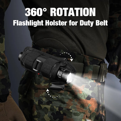 Tactical Flashlight 1200 High Lumen Duty Belt Flashlight for Law Enforcement, Premium Police Flashlight with Holster for Duty Belt,led Flashlight Gifts