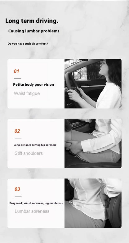 Car Booster Seat Cushion Heightening Height Boost Mat Breathable Portable Car Seat Pad Fatigue Relief Suitable For Cars