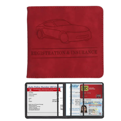 Men's Card Holder, Car Registration Vehicle License Insurance Card Holder Wallet
