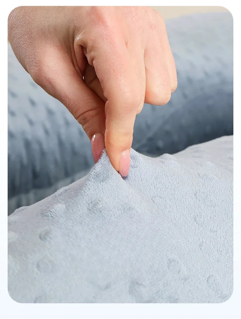 Removable washable pillow soft care pillow side sleep U-shaped pregnant women pillow solid color memory foam waist pillow