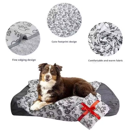 Dog Blankets for Large Dogs ,  1pc Pet Mat Soft Fluffy High Quality Pet Blanket Cute Cartoon Pattern Pet Mat Warm and Comfortable Blanket for Cat Dogs