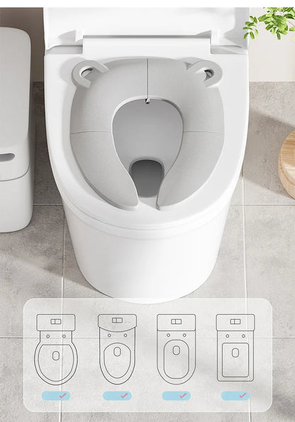 Folding Baby Potty Training Seat Mat + Storage Bag Portable Travel Toilet Seat Cushion for Kids Children's Potty Mat