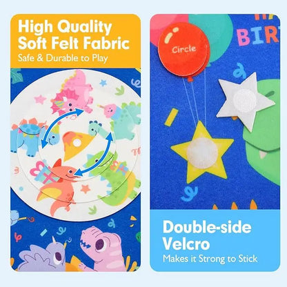 Toddler Busy Board Montessori Toys Learning Educational Activities Travel Toy Dinosaur Dress up Sensory Life Skill Backpack