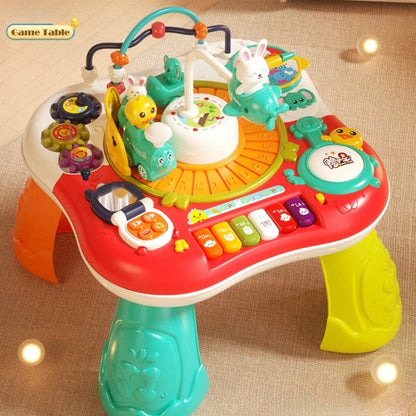 Kids Multifunctional Early Education Game Table Electric Train Baby Montessori Learning Busy Board Sensory Toys for Toddler Gift