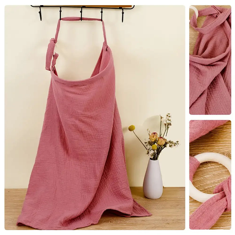 Baby Breastfeeding Cover Cotton Baby Feeding Nursing Cover Adjustable Privacy Breastfeeding Apron Soft Gauze Stroller Blankets