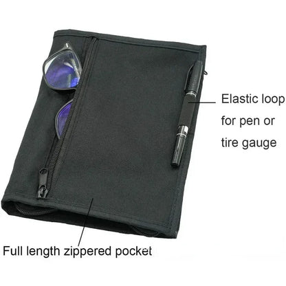 Car Interior Supplies Oxford Cloth Multi-pocket Portable Document Storage Bag Glove Box Manual Registration Card Storage Bag