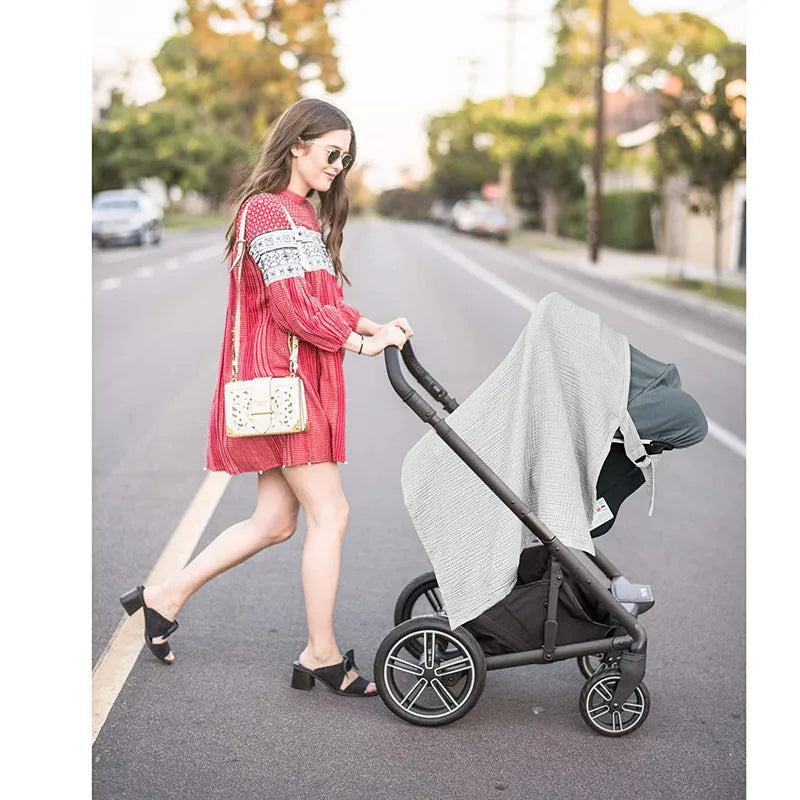 Breathable Baby Nursing Cover Maternity Breastfeeding Cover Cotton Muslin Baby Feeding Blanket Privacy Apron Stroller Blankets