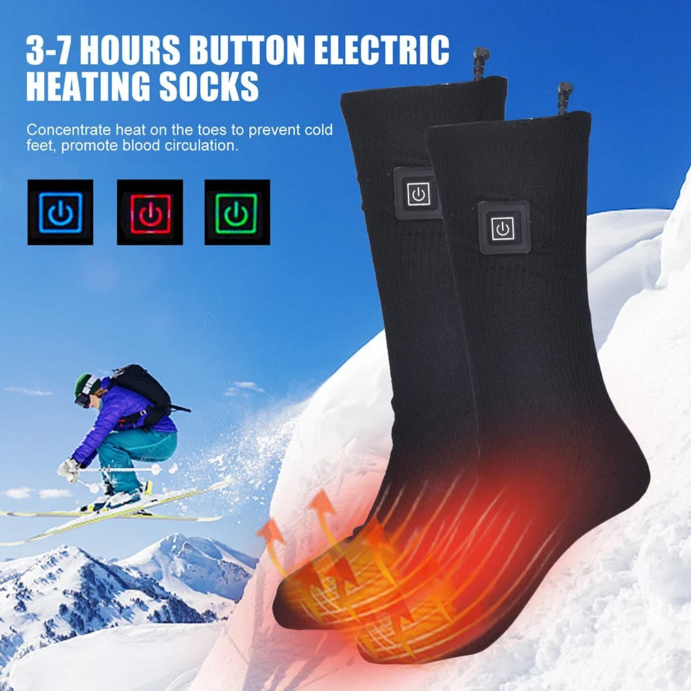 Heated Socks for Men Women Thermal Heating Thermosocks Foot Warmer Socks Trekking Ski Cycling Outdoor Warm Socks
