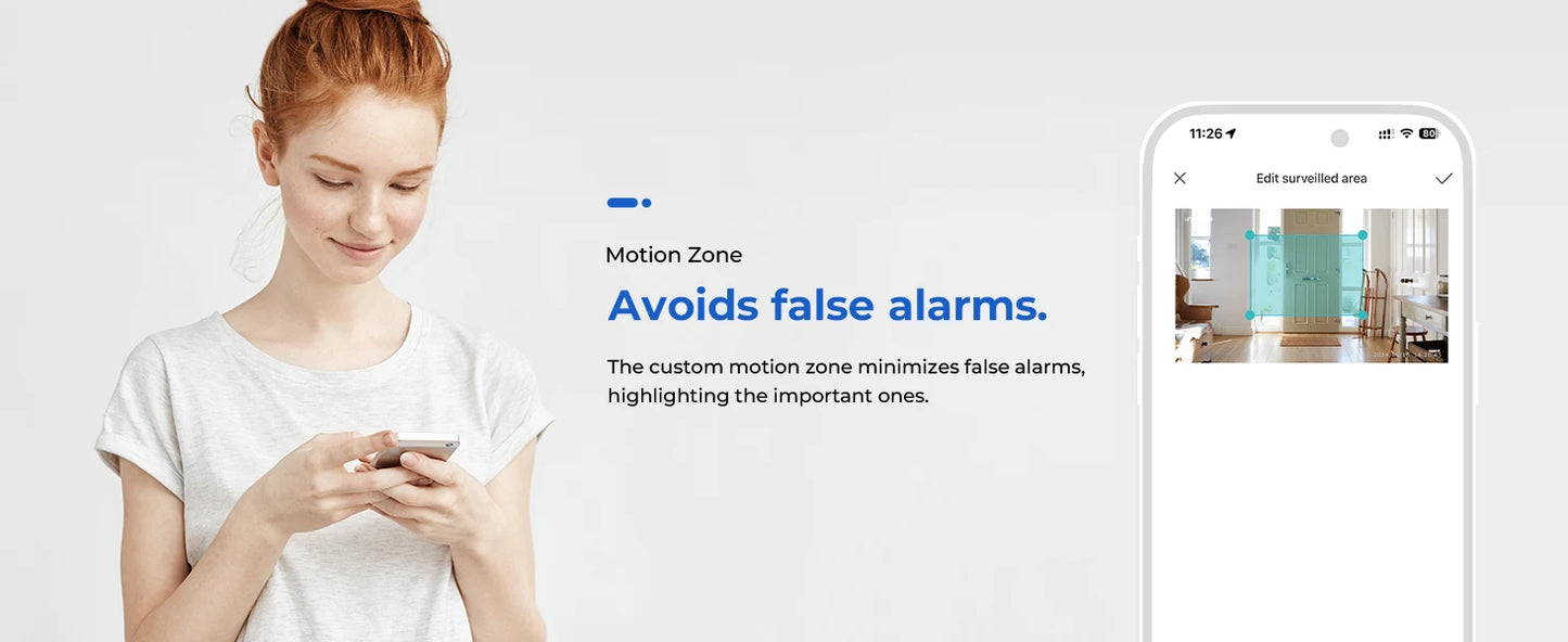 IMILAB Baby Monitor Indoor Security Camera with AI Detection Night Vision 2-Way Audio 360° PTZ Compatible with Xiaomi Home App