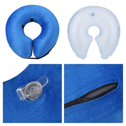 IEUUMLER Inflatable Recovery Dog Collar, Protective Donut Cone, Adjustable Soft Collar for Dog and Cat After Surgery Prevent from Biting & Scratching ( Size ,S/M/L) )